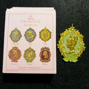 Disney Princess Tiana Enamel Pin with Gold and Green